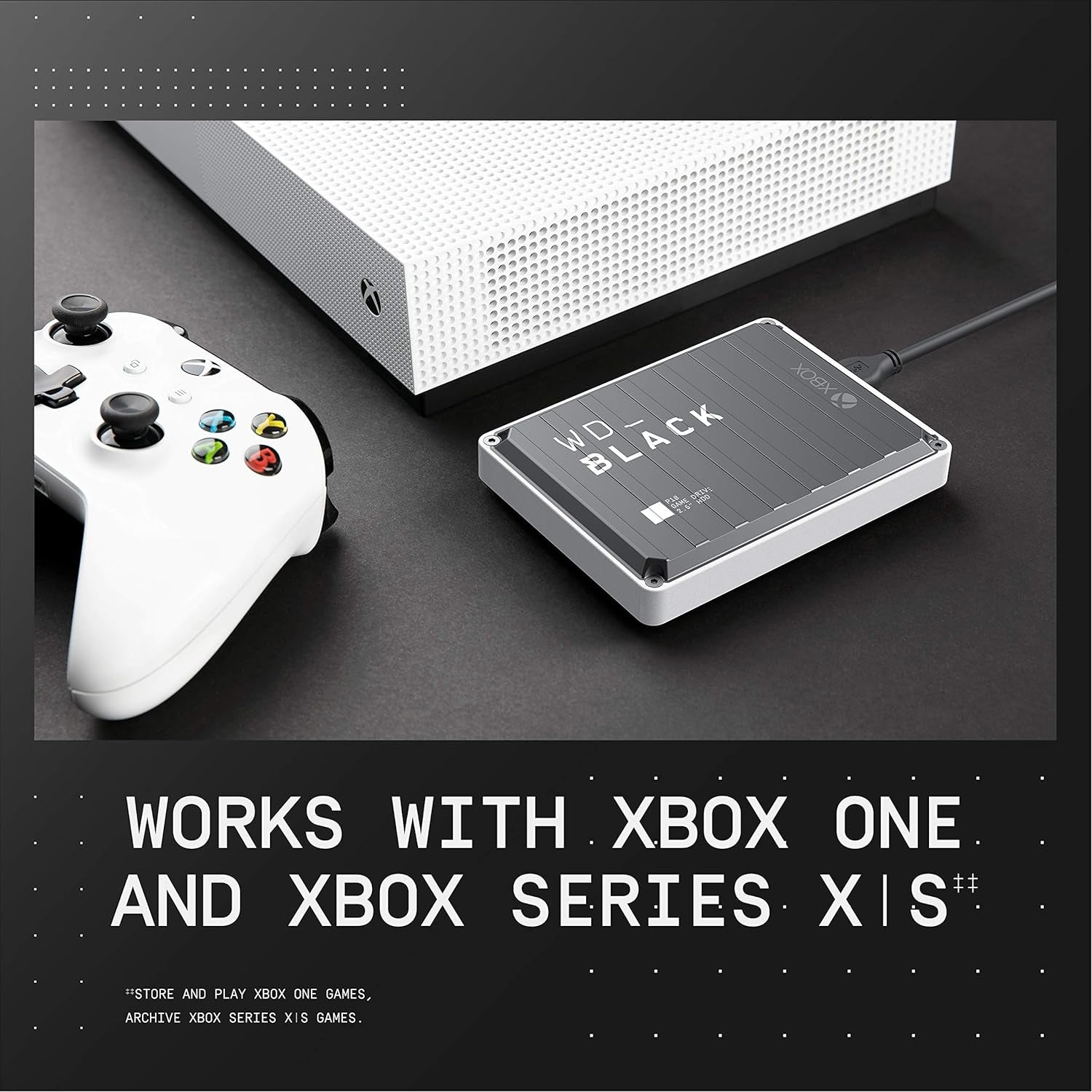 _BLACK 4TB P10 Game Drive for Xbox - 1-Month Xbox Game Pass, Portable External Hard Drive for On-The-Go Access to Your Xbox Game Library - BA5G0040BBK-WESN